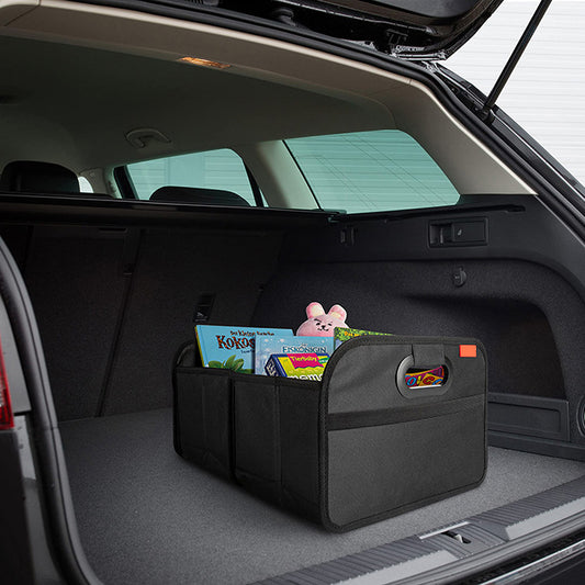Premium Foldable Car Trunk Organizer – Heavy Duty Storage for Groceries, Tools & Travel (Black)