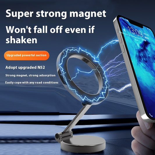 Magnetic Foldable Car Phone Mount – 360° Adjustable Dashboard Holder